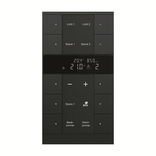 Busch-Jaeger - Bussystem-Physikalischer Sensor HVAC/CO2-Gerät SBC/U10.0.11-885 10fach, BE, sw, matt