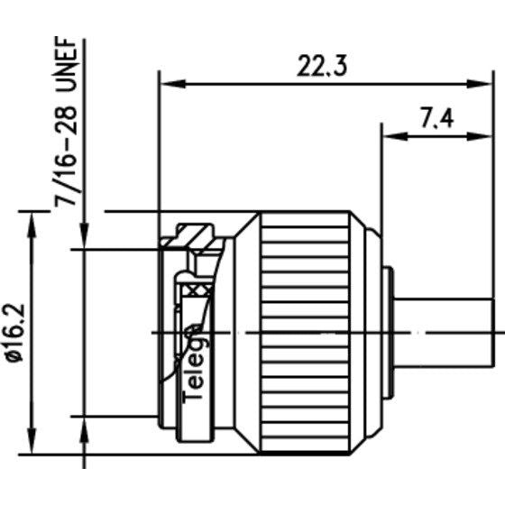 Telegärtner - Koax-Steckverbinder TNC-Kabelstecker 50Ohm 100023701 Brlden 1673A,RG402/U − 5 Stück