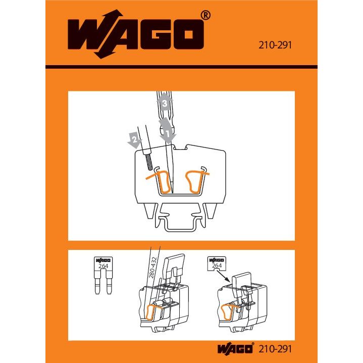 WAGO - Warn-/Hinweisschild Handhabungsaufkleber 210-291 − 100 Stück