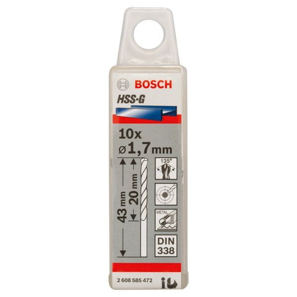 Bosch - Bohrer PRO Metal HSS-G 2608585472 Spiralbohrer 1,7 x
