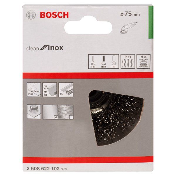 Bosch - Rotierende Drahtbürste PRO Stainless Steel clean 2608622102 Topfbürste 75 x 0,3