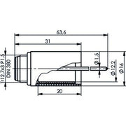 Telegärtner - Koax-Steckverbinder PH-Elektrodensteckkopf sw 100024939 Laborausführung − 10 Stück