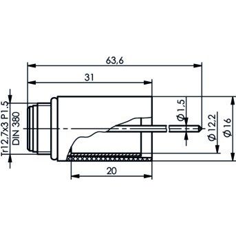 Telegärtner - Koax-Steckverbinder PH-Elektrodensteckkopf sw 100024939 Laborausführung − 10 Stück
