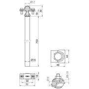 DEHN - Distanzhalter für Blitzschutz Distanzhalter DIDHPAE17D16750ALV2A