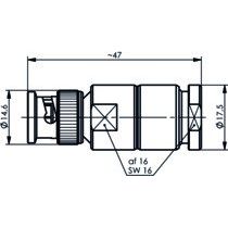 Telegärtner - Koax-Steckverbinder BNC Kabelstecker 100023344 löt/schr. für RG213