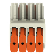 WAGO - Ein- und mehrpolige Klemmenleiste 1-Leiter-Federleiste 831-1104/322-004 Push-in CAGE CLAMP − 24 Stück