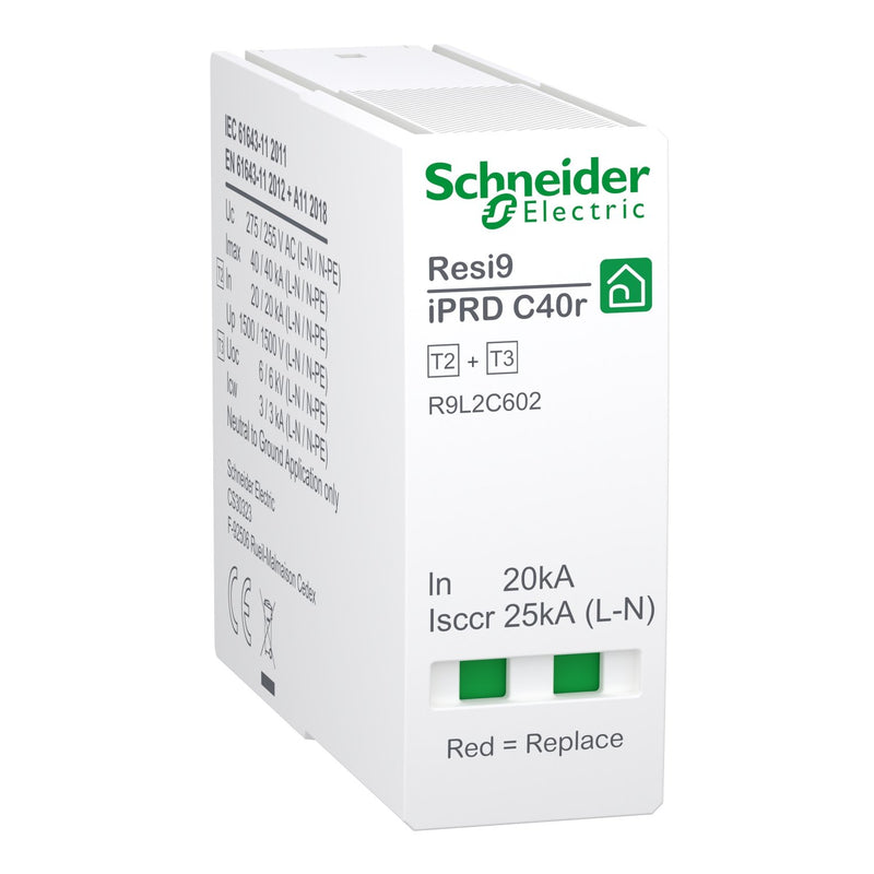 Schneider Electric - Überspannungsableiter für Energietechnik/Stromversorgung Ersatz-Schutzmodul R9L2C602 Überspannungsableit
