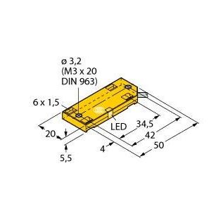Turck - Kapazitiver Näherungsschalter Sensor BC5-QF5.5-Y1X/S250 kapazitiv