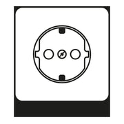 Jung - Abdeckung/Bedienelement für Installationsschalterprogramme Zentralplatte CD 1520 KIPL WW f. SCHUKO-Steckdose
