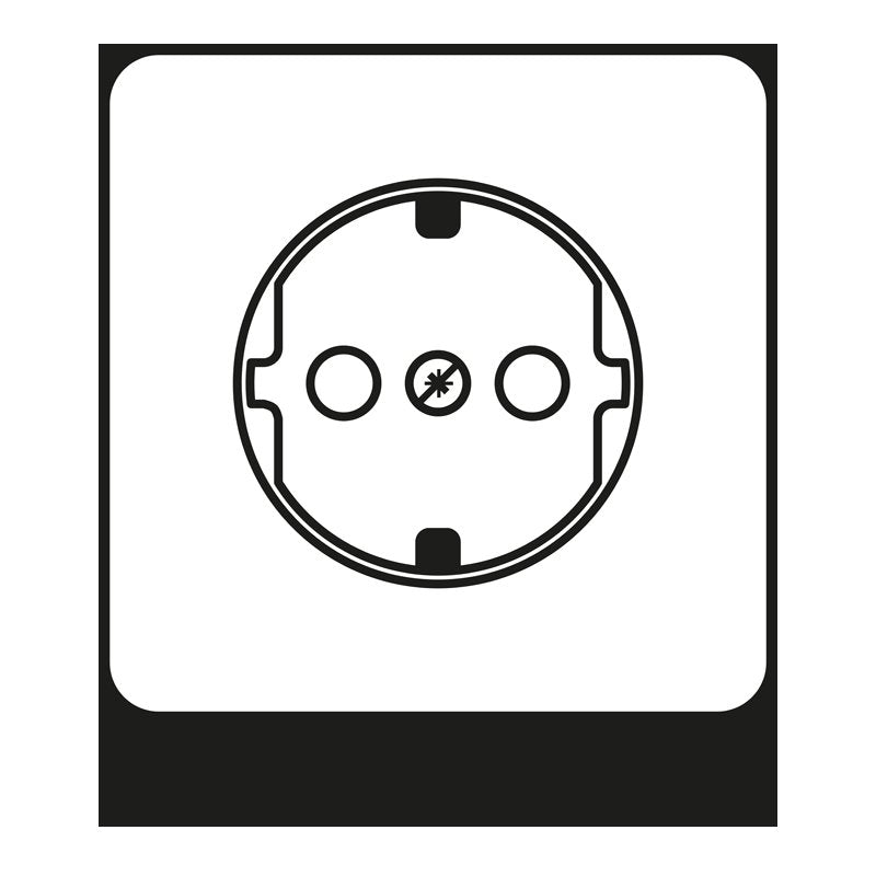 Jung - Abdeckung/Bedienelement für Installationsschalterprogramme Zentralplatte CD 1520 KIPL WW f. SCHUKO-Steckdose