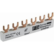 Mersen - Zubehör/Ersatzteile für elektrische Sicherungen/Sicherungshalter V-Schiene Gabel 02913.101104 3-pol. m.Iso. 10mmq − 5 Stück