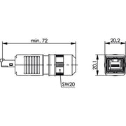 Telegärtner - Modularer Steckverbinder STX V4 RJ45-Steckerset 100007465 AWG22-26 Cat.6