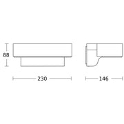 Steinel - Decken-/Wandleuchte Sensor-LED-Außenleuchte L 800 SC ANT 3000K 145 x 230 x 88 mm