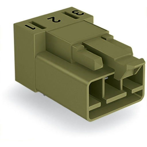 WAGO - Leiterplattensteckverbinder Stecker für Leiterplatten 890-873/011-000 3-polig,hellgrün − 100 Stück