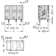 WAGO GmbH & Co. KG - Leiterplattenklemme Leiterplattenklemme 2626-3352 6mm² − 100 Stück