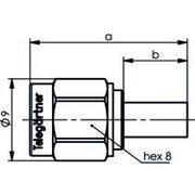 Telegärtner - Koax-Steckverbinder SMA-Kabelstecker cr 50Ohm 100024606 NI, G1 (RG58C/U) − 5 Stück