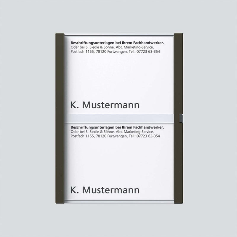 Siedle&Söhne - Zubehör/Ersatzteile für Türkommunikation Namensschild graph-met kpl 200029787-00 f.TM 612-2 GM