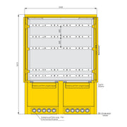Walther Werke - Baustromverteiler Modulverteiler 86000200 Baubreite 1168mm