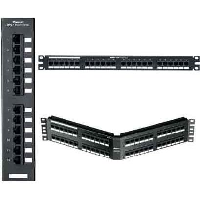 Panduit - Patchpanel Kupfer Patch-Panel Kat.5E 24Port DP245E88TGY