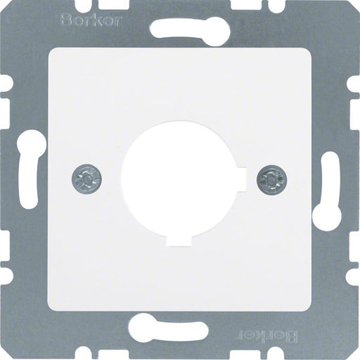 Berker - Einsatz/Abdeckung für Kommunikationstechnik Zentralplatte 14321909 22,5 mm pw matt/sam