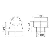 Maico - Zubehör/Ersatzteile für Ventilatoren Winkel MF-W150 80/200