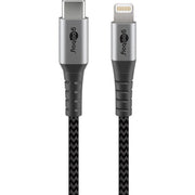 Goobay - Zubehör/Ersatzteile für Batterie/Akku/Ladegerät Sync/Ladekabel 49272 2m,Lightning-USB-C