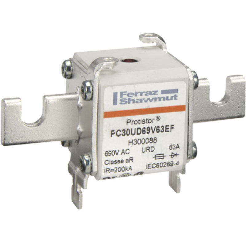 Mersen - HRC-Sicherung Sicherungseinsatz aR PC30UD69V63EF Gr.30 AC690V 63A − 3 Stück