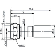 Telegärtner - Koax-Steckverbinder F-Kabelstecker HDTV Cr/Cr 100025618 G41 0.6/2.8-4.7 − 5 Stück