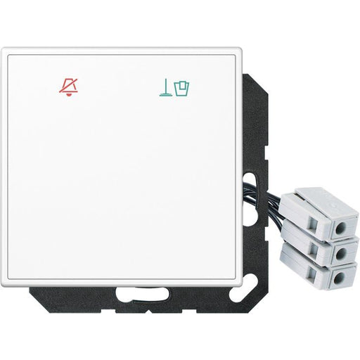 Jung - Abdeckung/Bedienelement für Installationsschalterprogramme Hotelabdeckung Glas LS CU KO6 M 24 WW mit LED-Einheit 24 V