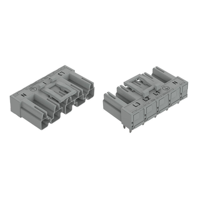 WAGO - Leiterplattensteckverbinder Stecker für Leiterplatten 770-855/011-000/060- 5-polig,grau − 50 Stück