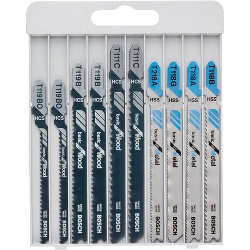 Bosch - Sägeblatt Sortiment 10-tlg. Stichsägeblatt-Set 2607010630 Basic for Metal and