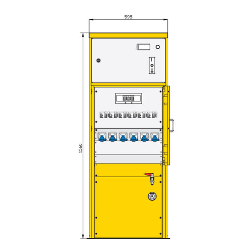 Walther Werke - Baustromverteiler Kassiersäule 82167001 7 RCDs TypA