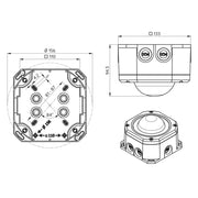 BEG Brück Electronic - Zubehör/Ersatzteile für Bewegungsmelder AP-Montageset IP65 93314 weiß