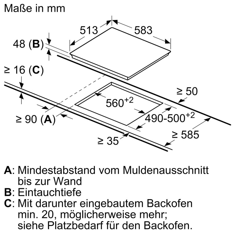 Bosch - Kochfeld EB-Autark-Kochfeld PKE645BA2E Serie4