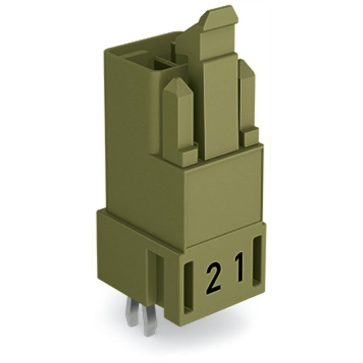 WAGO - Leiterplattensteckverbinder Stecker für Leiterplatten 890-872 2-polig,hellgrün − 100 Stück