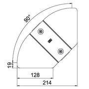 OBO Bettermann - Deckel Bogen für Kabeltragsystem Deckel für Bogen RBD W 150 DD winkelverst. B100mm