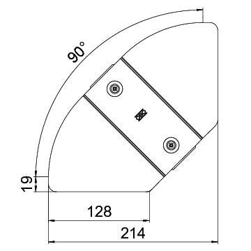 OBO Bettermann - Deckel Bogen für Kabeltragsystem Deckel für Bogen RBD W 150 DD winkelverst. B100mm