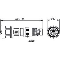 Telegärtner - Modularer Steckverbinder STX V1 RJ45 Steckerset 100007460 AWG24-27 Cat.6 BP