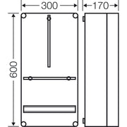 Hensel - Zähler-Leergehäuse Zählergehäuse Mi 2400 300x600x170mm T=146