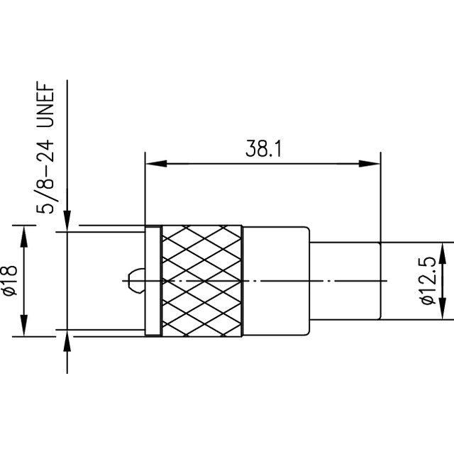 Telegärtner - Koax-Steckverbinder UHF-Kabelstecker PL259/9 100024332 f. RG213/U POM − 5 Stück