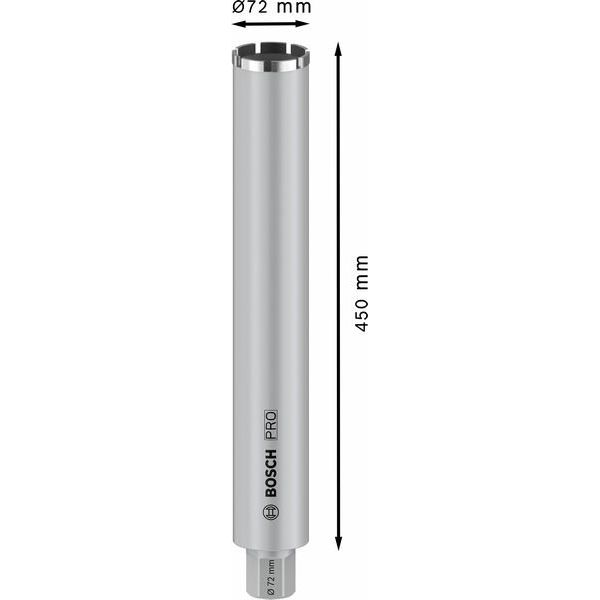 Bosch - Bohrkrone PRO Nassbohrkrone, 72 x 2608601738 450 mm G 1 1/4 Zoll