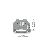 WAGO - Endklammer/-halter für Reihenklemme Endklammer 249-116 6mm breit grau