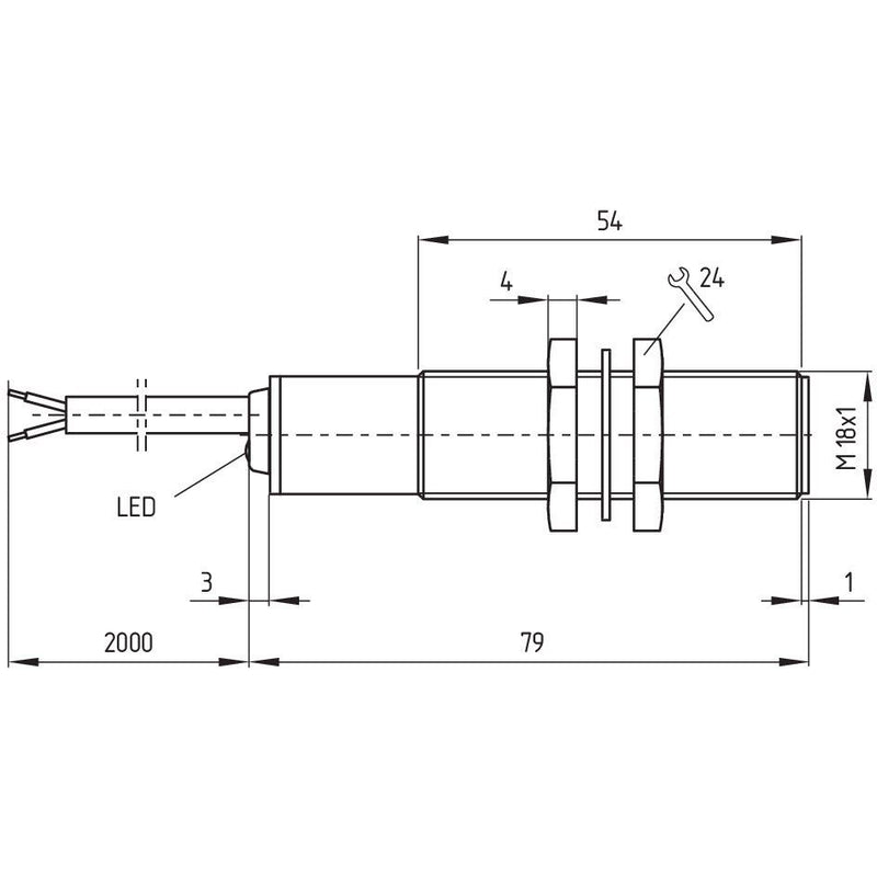 Schmersal - Induktiver Näherungsschalter induktiv IFL 10-180-10