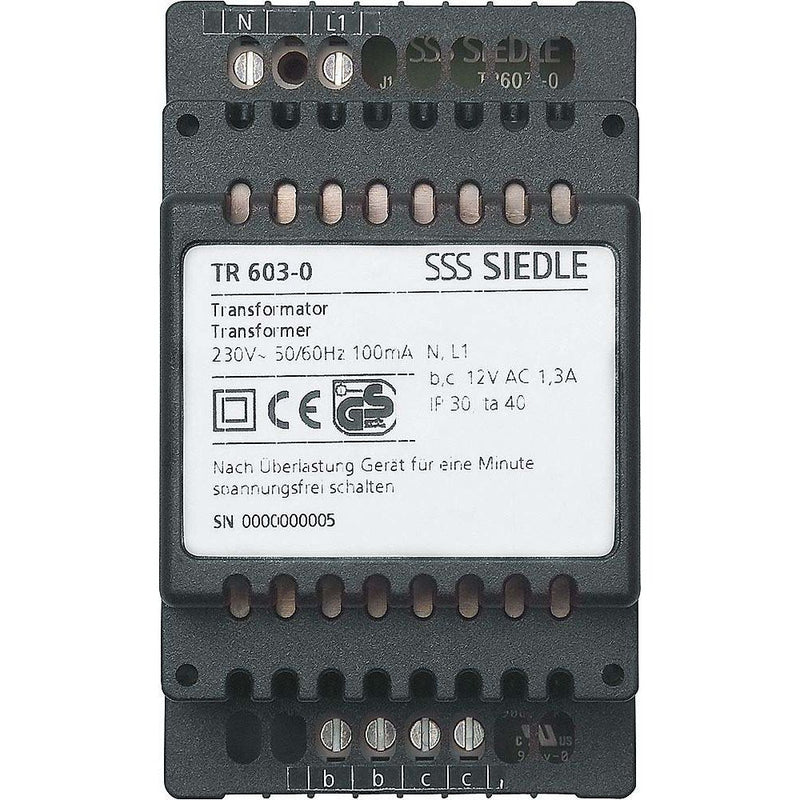 Siedle&Söhne - Netzgerät für Türkommunikation Trafo TR 603-0