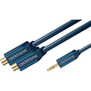 Clicktronic - Konfektioniertes A/V-Kabel MP3 Y-Adapter 70492 0,10m