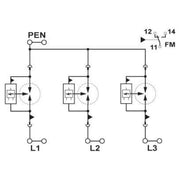 Phoenix Contact - Blitzstromableiter für Energietechnik Blitzstromableiter Typ 1 2907390