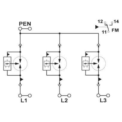 Phoenix Contact - Blitzstromableiter für Energietechnik Blitzstromableiter Typ 1 2907390