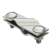 OBO Bettermann - Verbinder für Blitzschutz Diagonalverbinder 2760 8-10 V4A rund/rund, 101x30 − 25 Stück