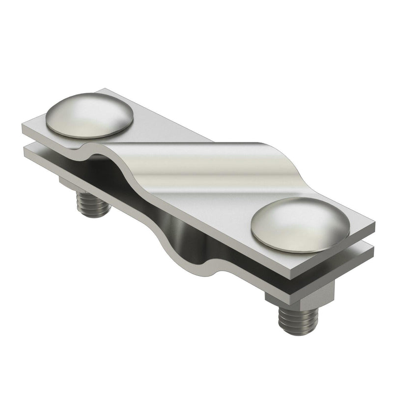 OBO Bettermann - Verbinder für Blitzschutz Diagonalverbinder 2760 8-10 V4A rund/rund, 101x30 − 25 Stück