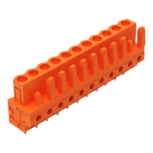 WAGO - Leiterplattensteckverbinder THT-Federleiste gerade 232-171 Maß 5,08mm,orange − 25 Stück